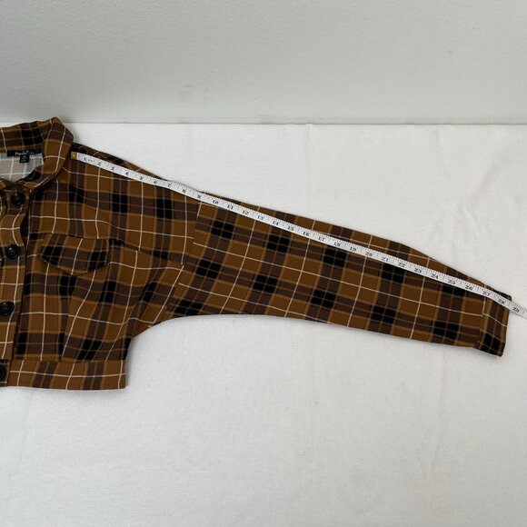 Papaya Vintage Style Clueless Mustard Plaid Two Piece Cropped Jacket & Pants M - Picture 14 of 16